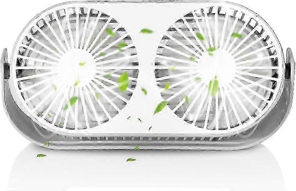 Dual-Head Usb Bordvifte Med 360 Rotasjon - 3-trinns Mini Bordvifte Med Aroma Diffuser Funksjon -CN