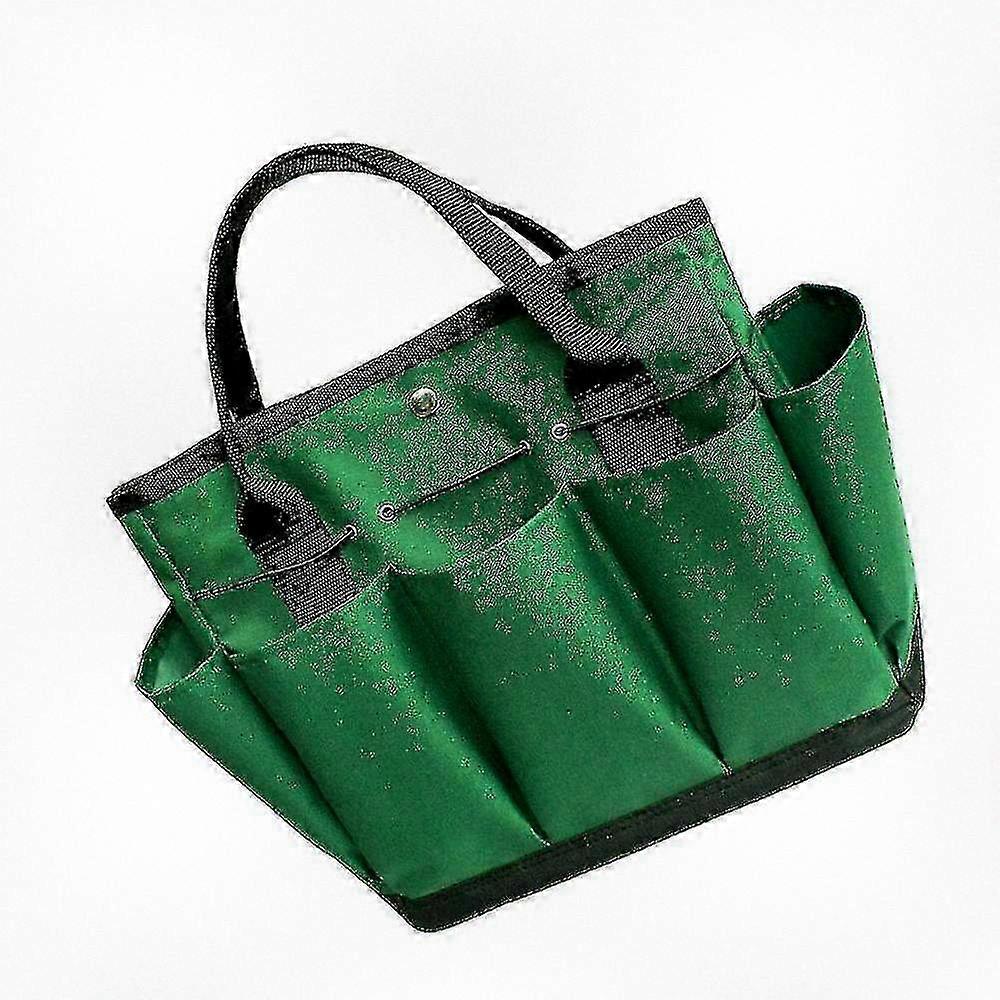 Garden Tool Storage Bag with 8 Pockets, Suitable for Various Gardening Tools (1 Piece, Green Color)