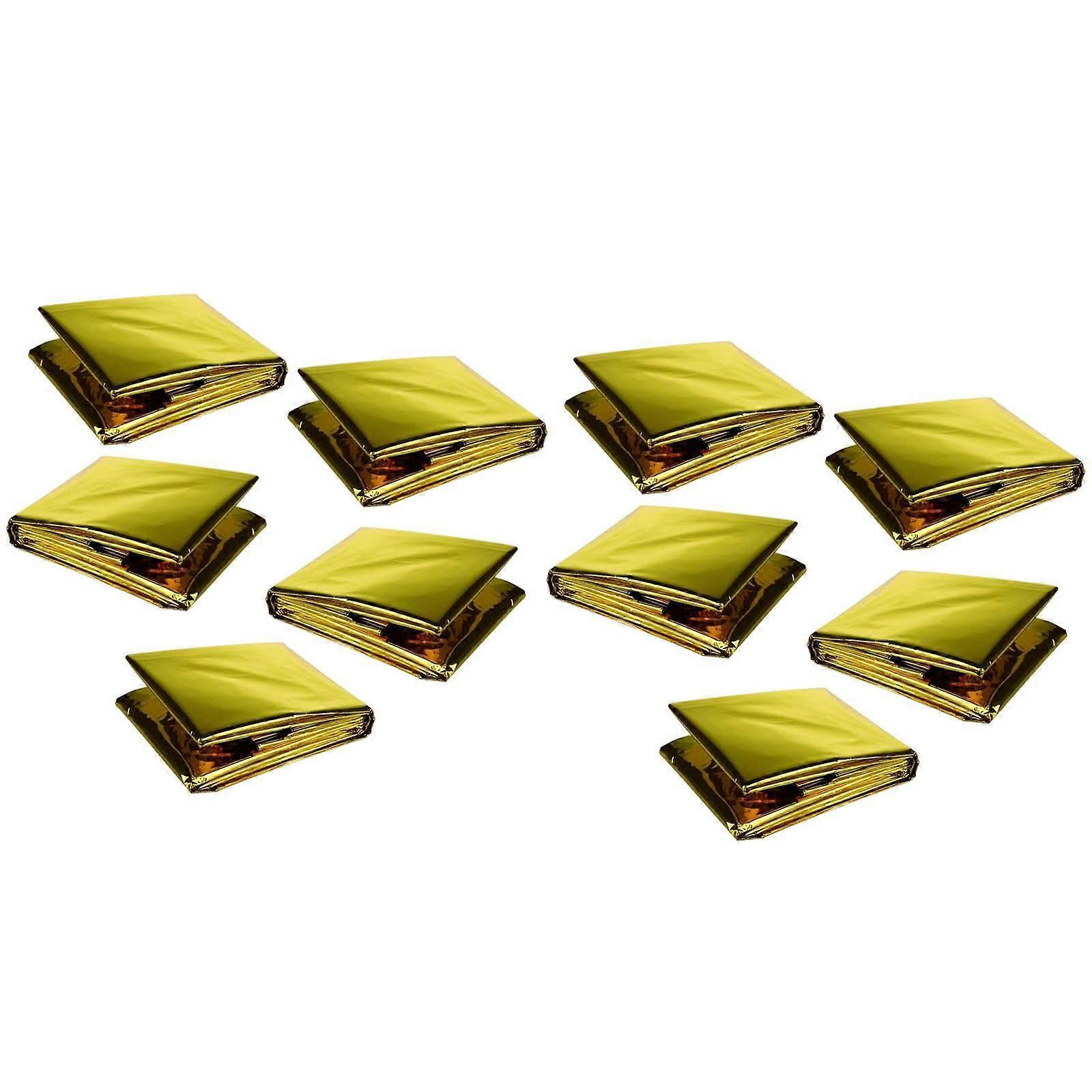 10Pcs Blanket Foil Mylar Space Blanket 51x83inch Folding for Adults