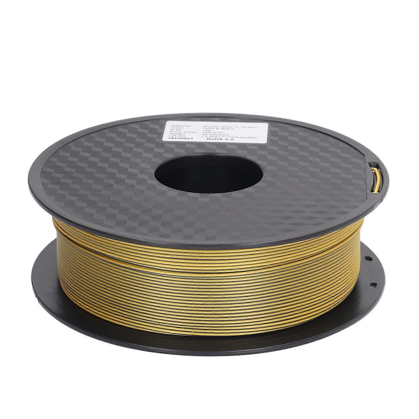 2025 Latest Model  Silk PLA Filament 1.75mm Dual Color Clog Free Dichromatic