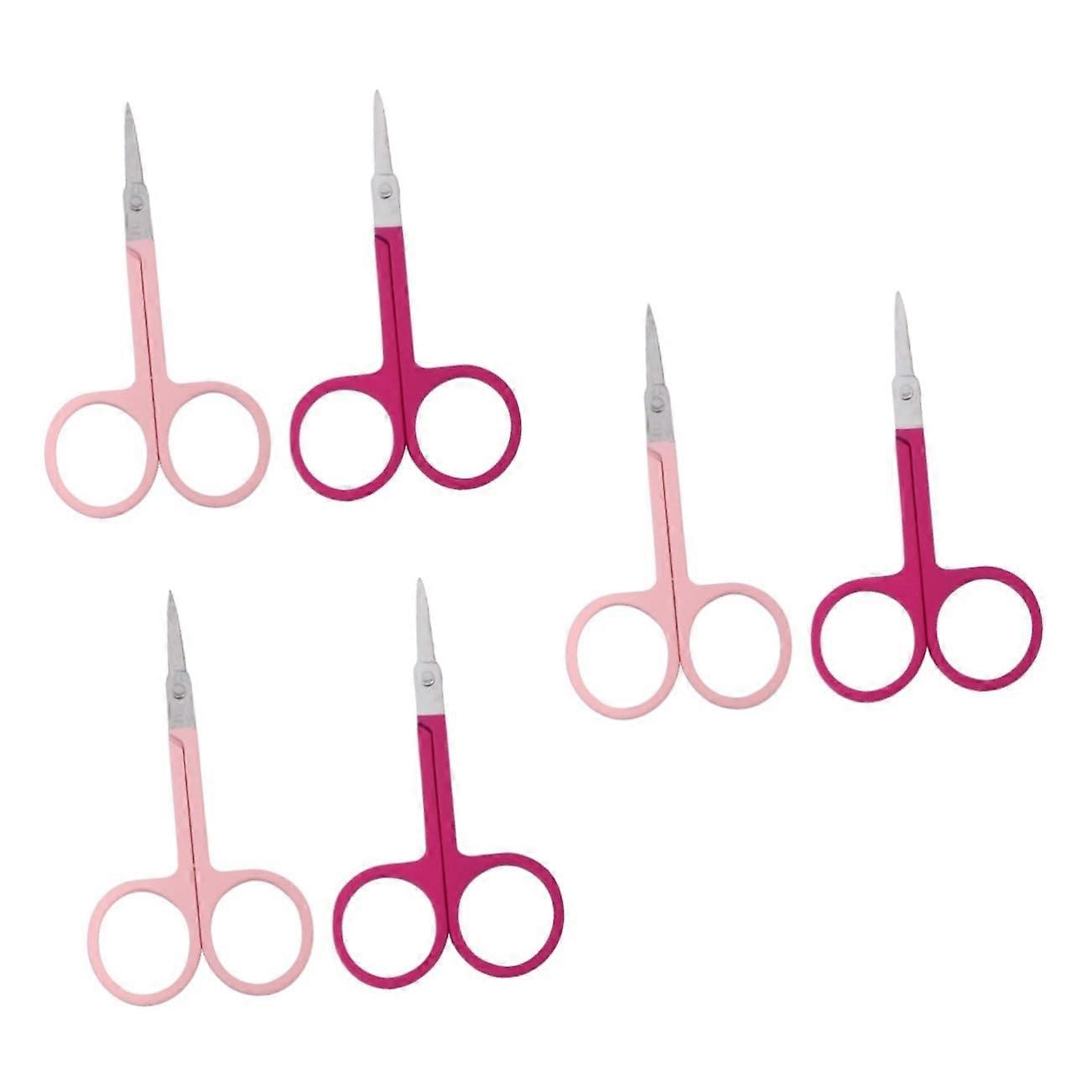 3sets Safety Eyebrow Scissors Stainless Steel Comb Eyebrow Trimmer Ideal for 2pcs3