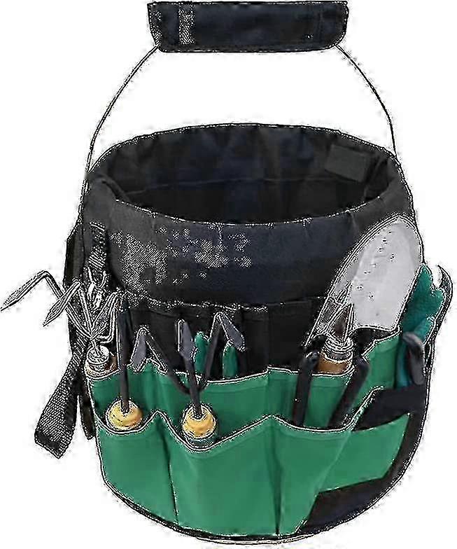 Foldable Gardening Bag with 42 Pockets - Sturdy Canvas for Outdoor and Home Use hwy