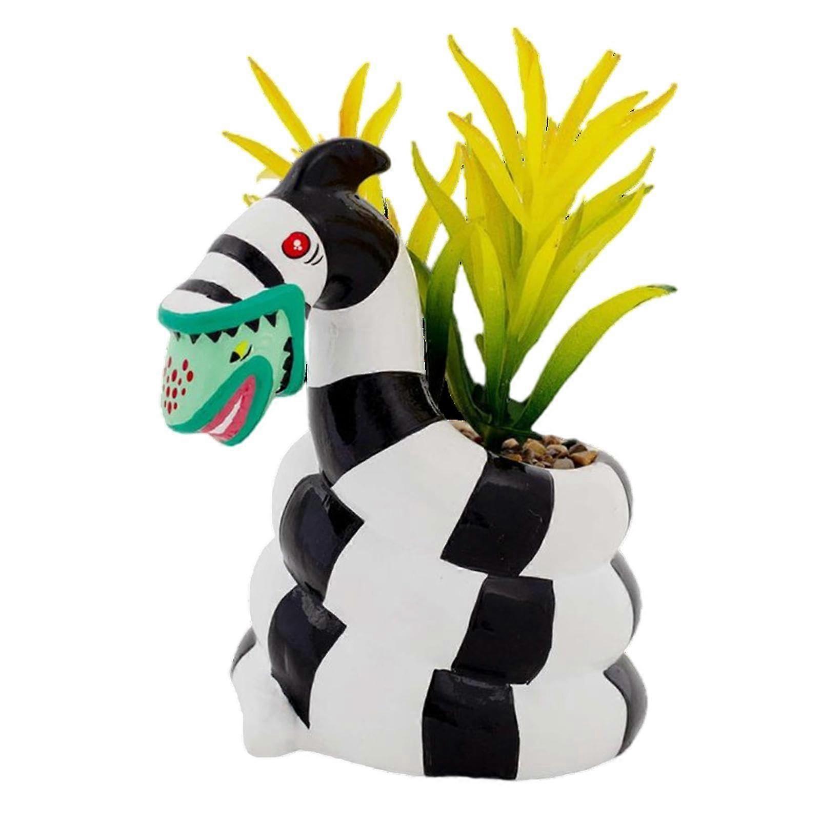 Beetlejuices Sandworm Plant Pot, Resin Planter, Halloween Flower Pots