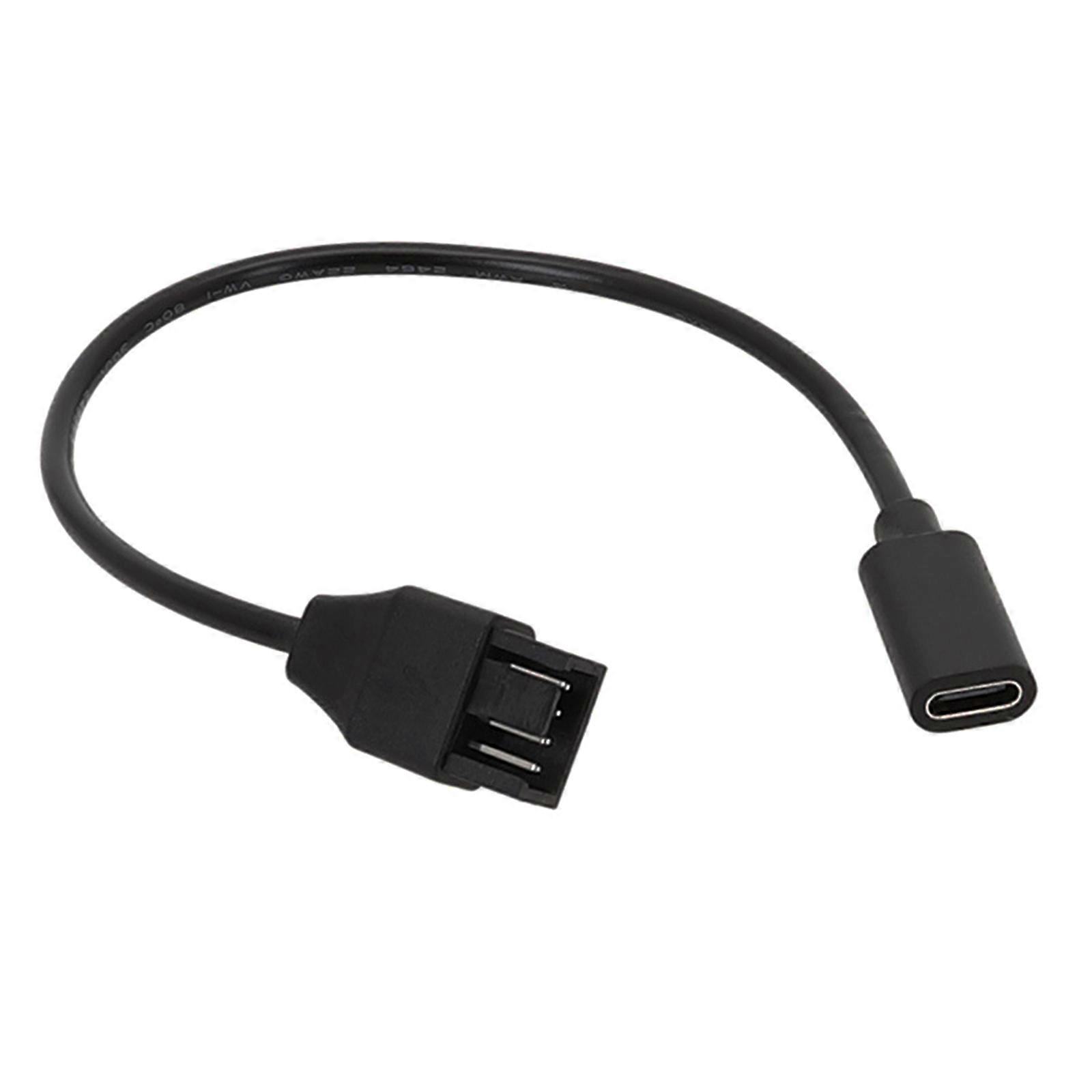 USB C To 3Pin 4Pin Computer Fan Adapter Cable Power Cable Connector 3Pin 4Pin Fan To Type C Extension Cable Adapter Multicolor