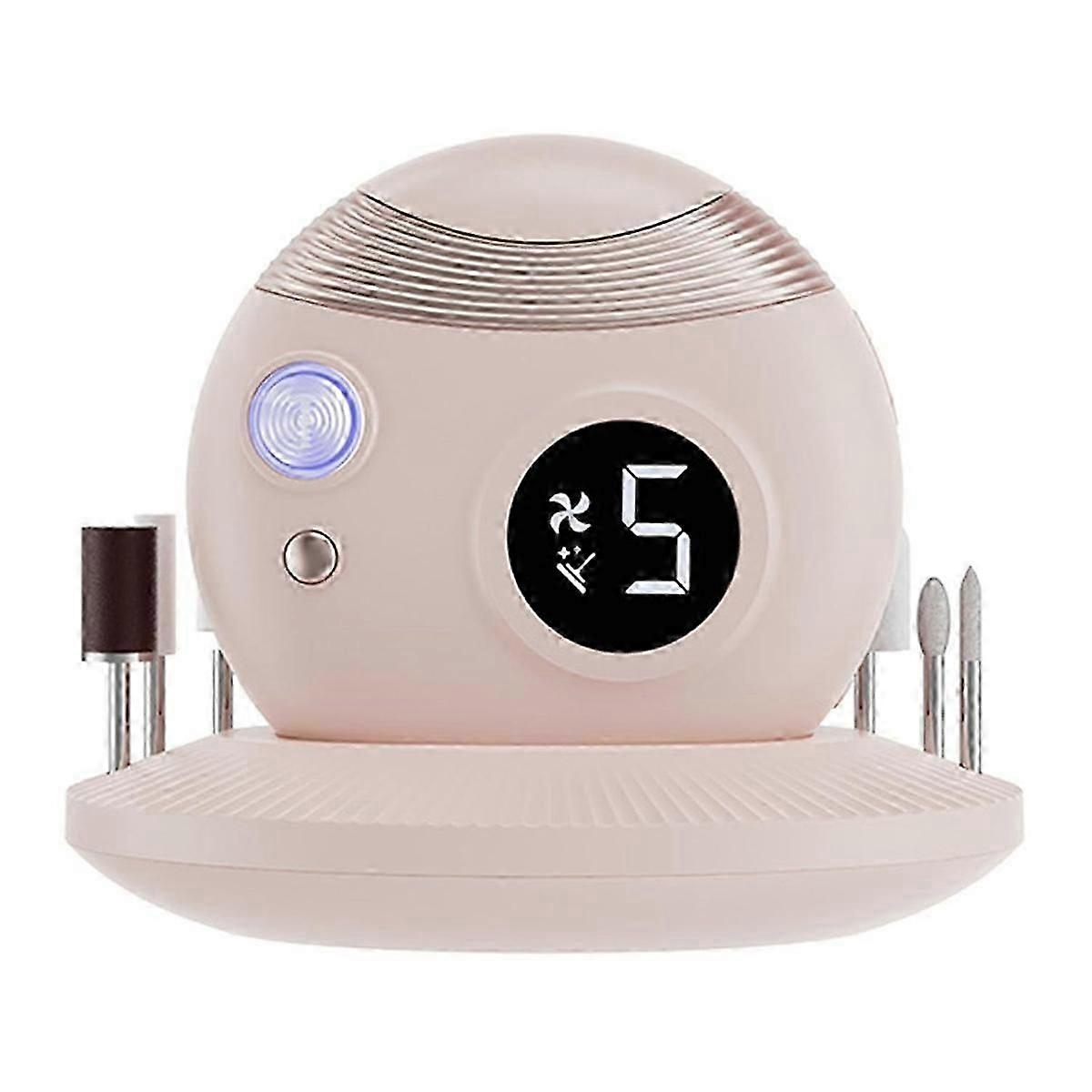 Electric Nail Cutter & File - Automatic Fingernail Trimmer with Light,Pink