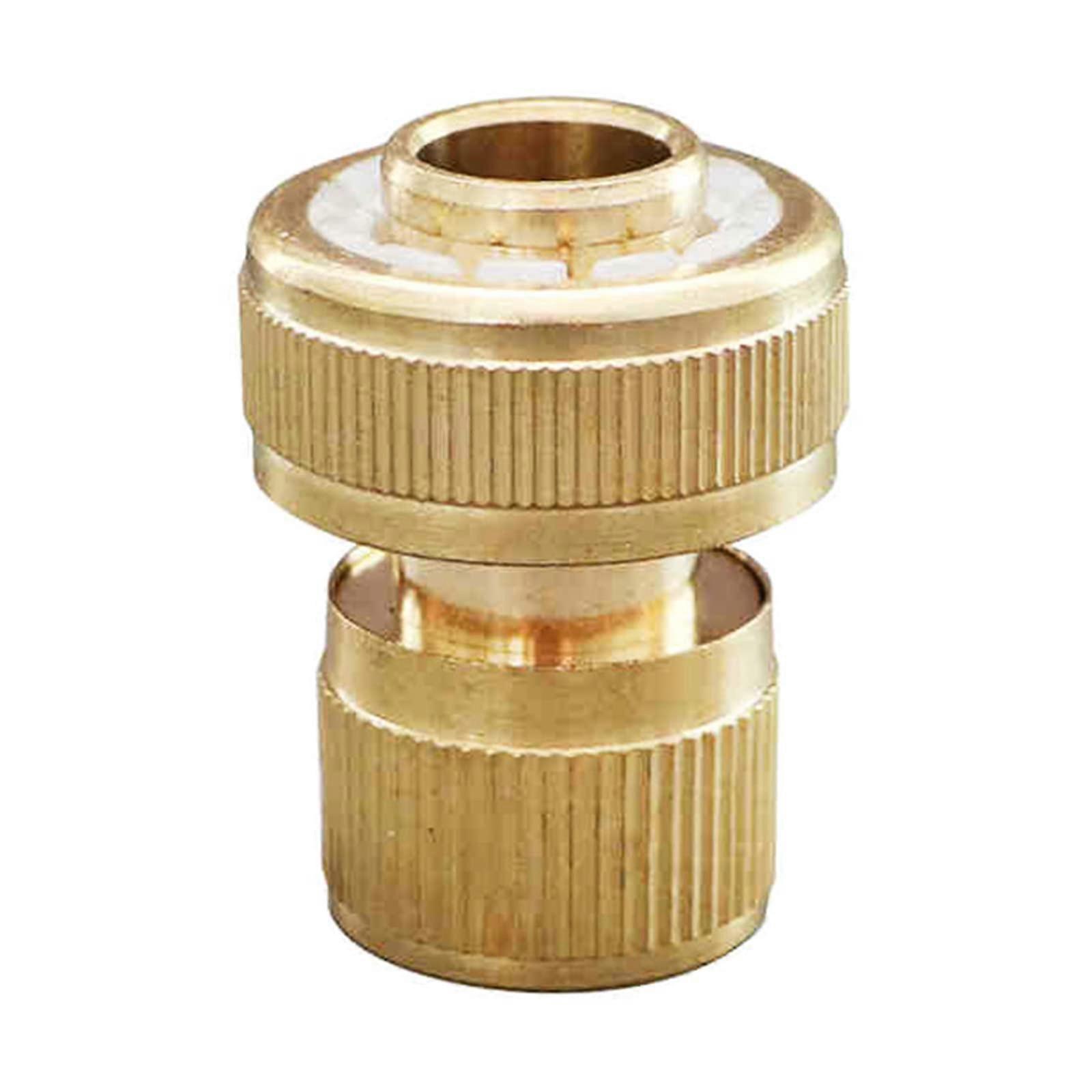 Water Hose Adapter 4-Thread Brass Irrigation Hose Connection, Tap Adapter Fittings, Garden Hose Connector