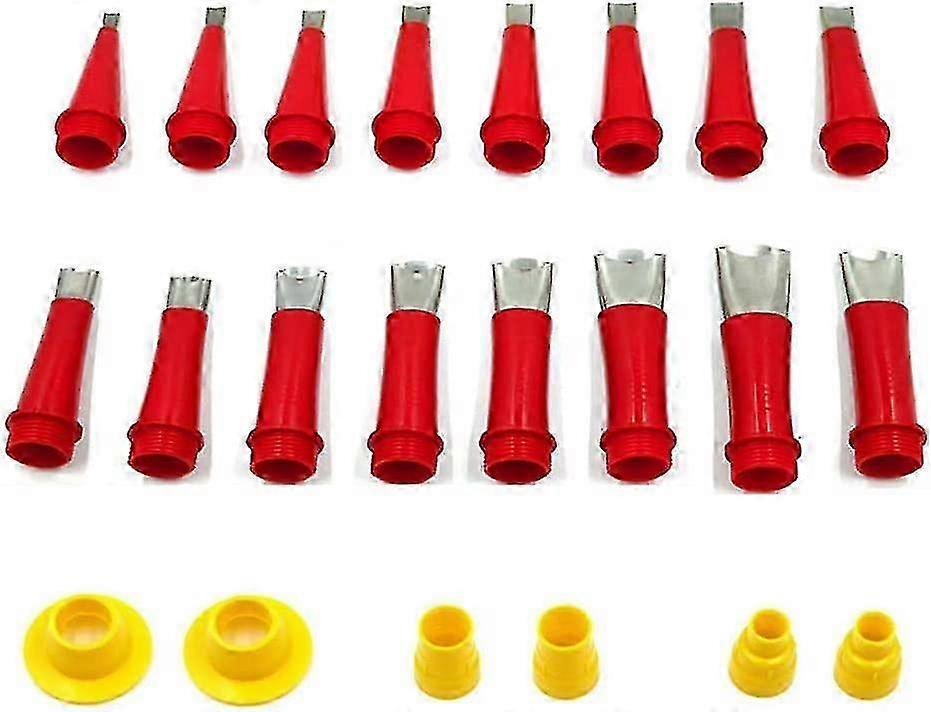 22-Piece Stainless Steel Caulking Nozzle Applicator Set