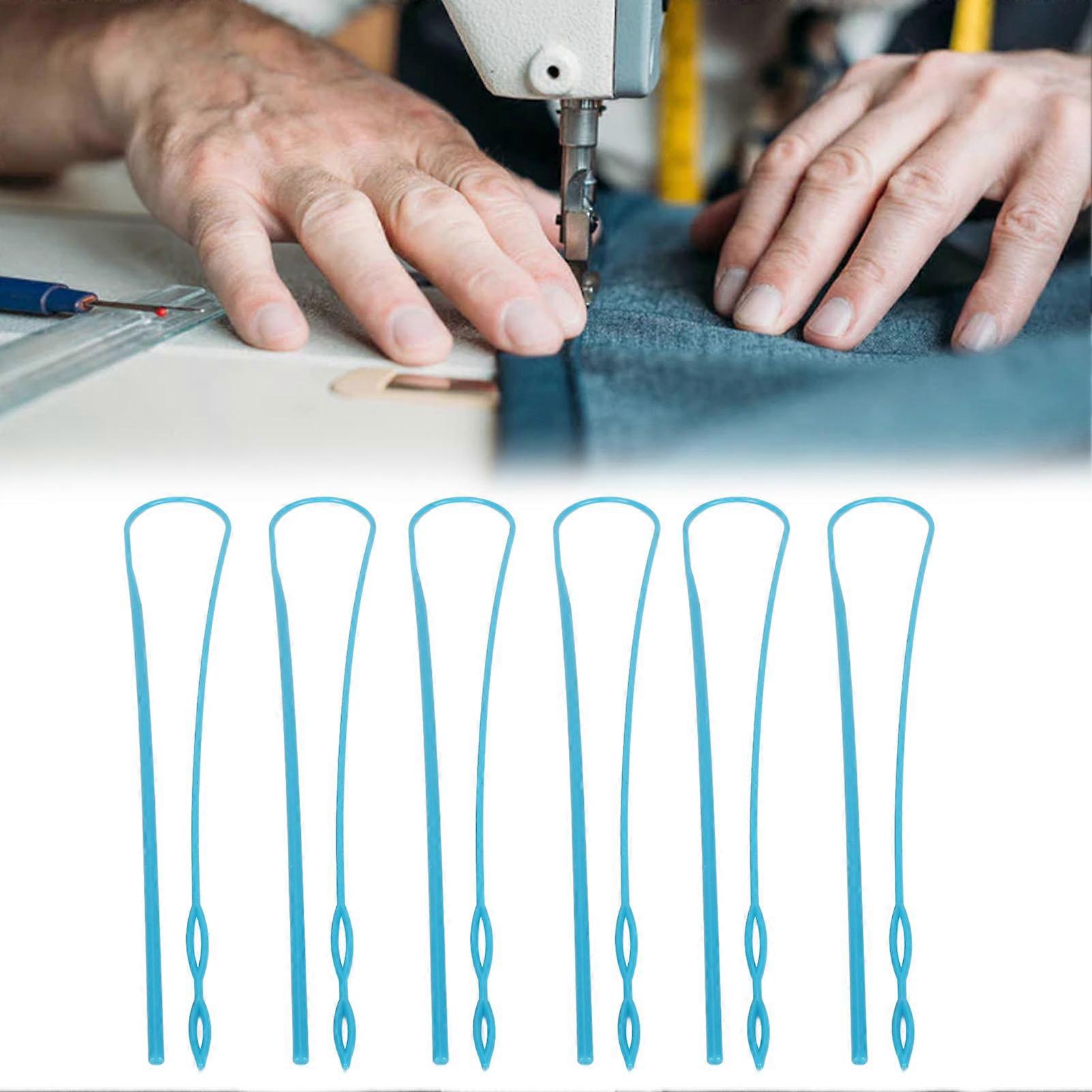 15pcs Drawstring Threader Tool Flexible Plastic Neddle Drawstring Replacement Tool for DIY Sewing Knitting 