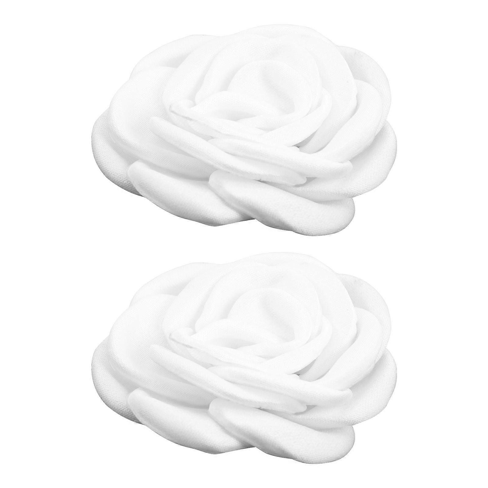 Elegant Fabric Flower Clip Replacing Old Buckles on Shoes Seamlessly