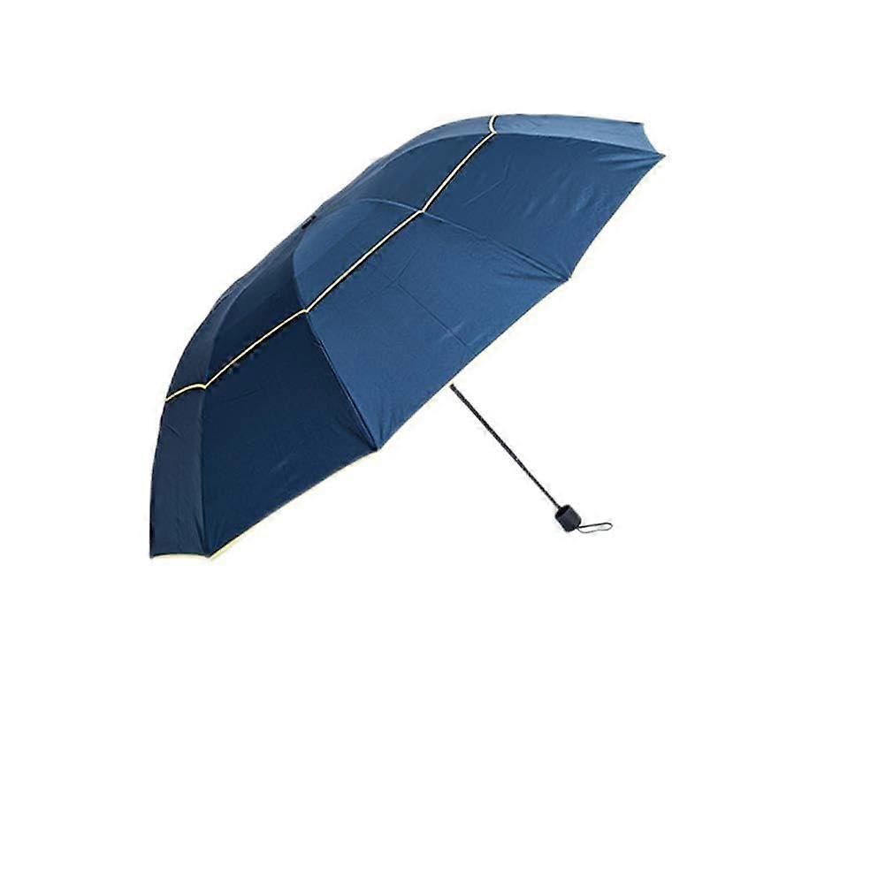 Folding Golf Umbrella, Extra Large Travel, Windproof,, Blue