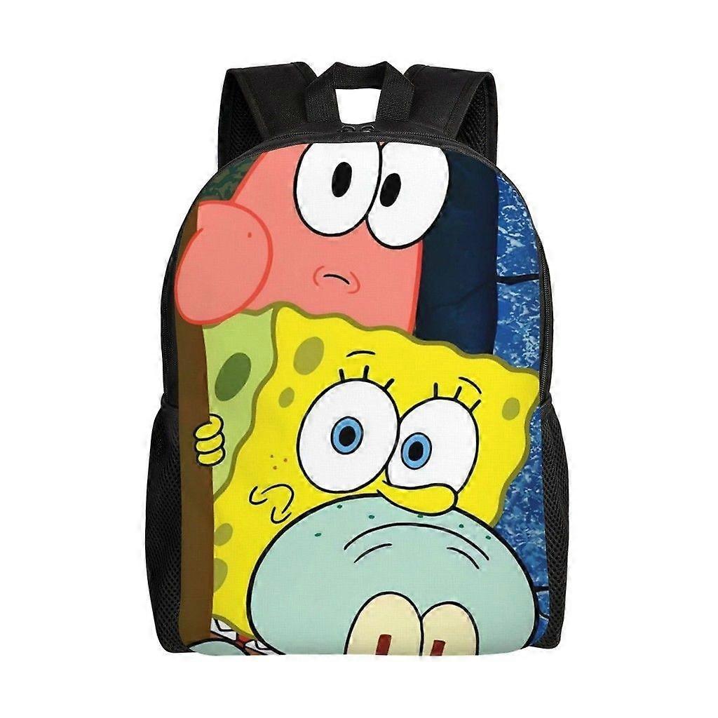 JG147 SpongeBob حقيبة مدرسية حقيبة ظهر كرتونية أزياء الأولاد حقيبة طالب حقيبة مدرسية حقيبة سفر