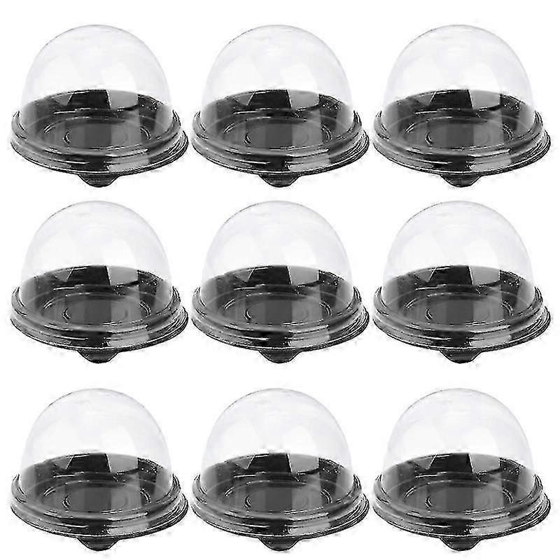 50pcs Clear Plastic Dome Cupcake Boxes for Baking, Party, Wedding - Disposable Containers