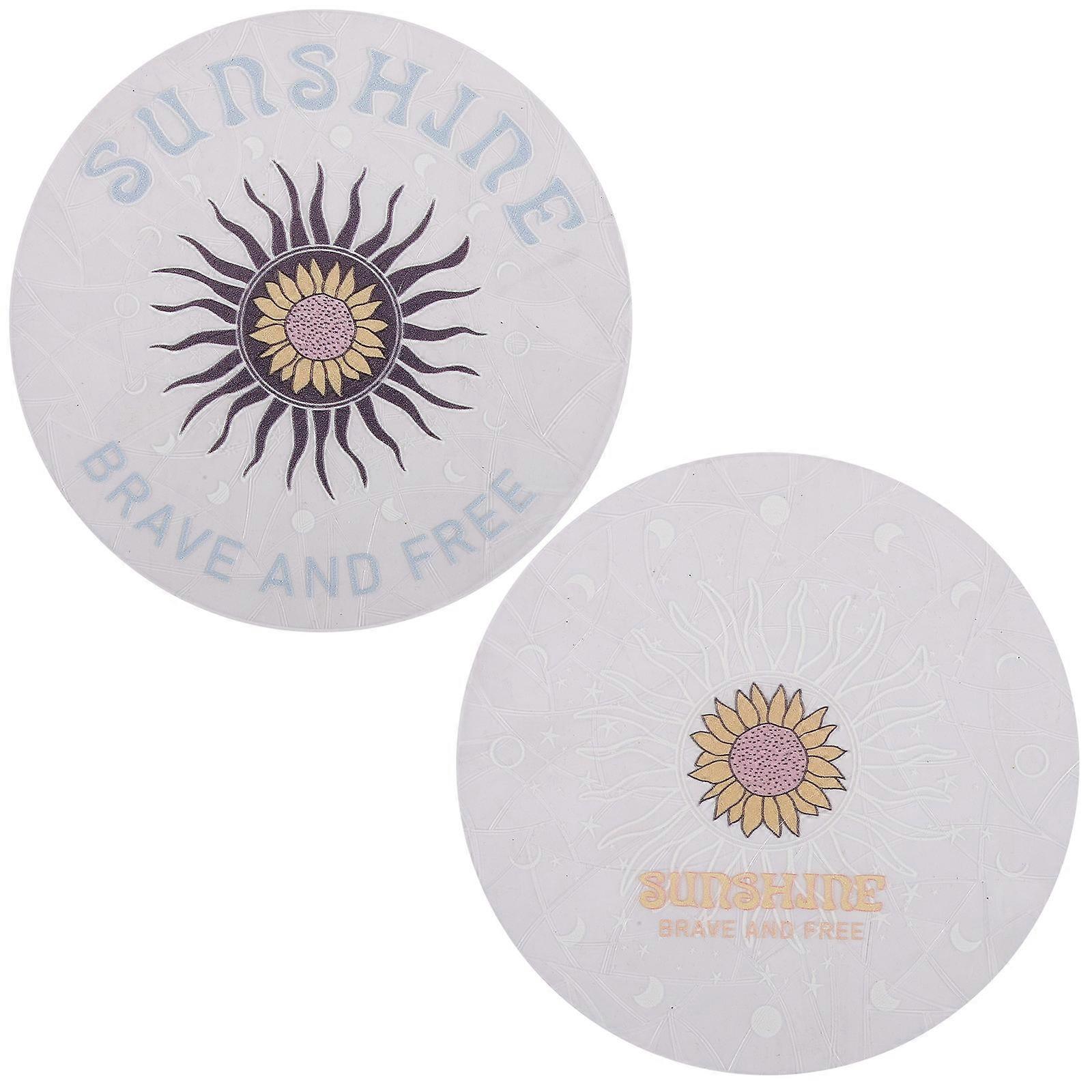 Sunlight Refraction Window Decal Static Cartoon Cling For Outdoor Use Electrostatic Adhesion 2Pcs