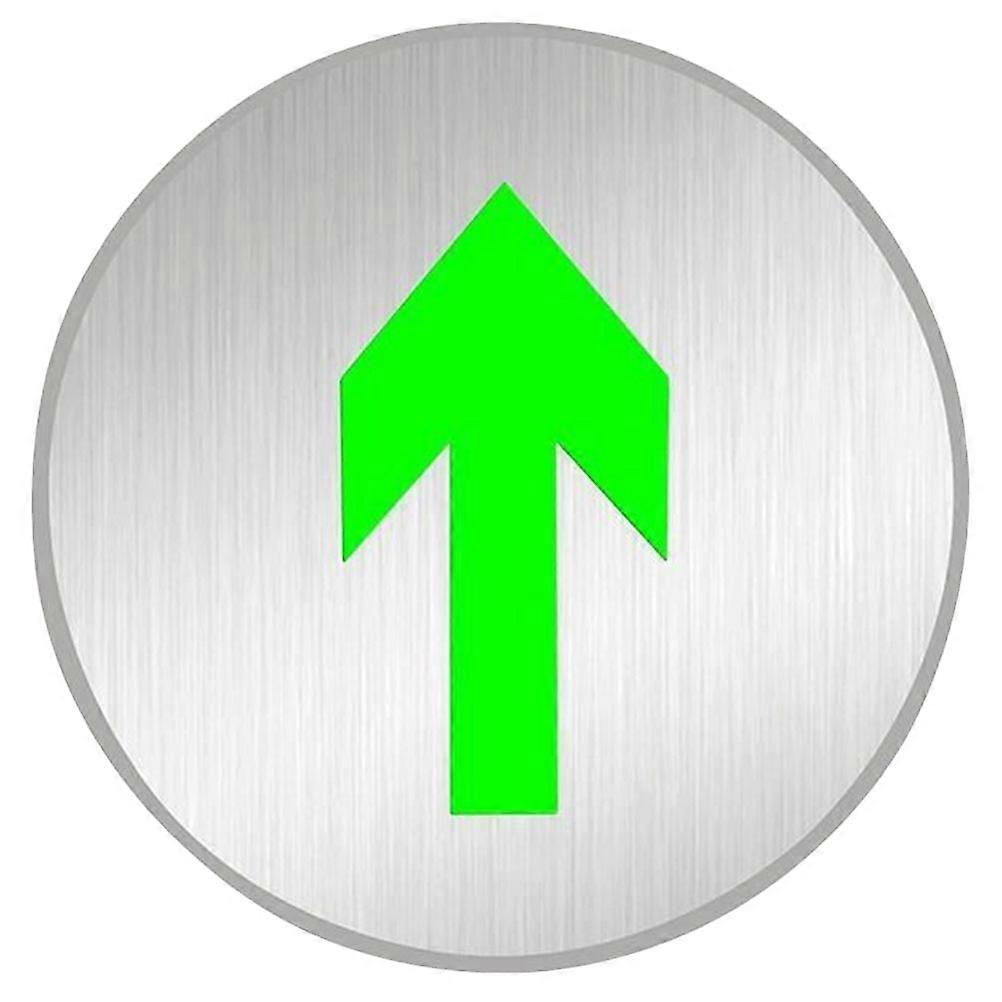 Exit Sign Metal Direction Sign For Public Buildings And Schools Square Shape Easy Installation 17.00X17.00X1.00CM Glow In The Dark 1Pcs