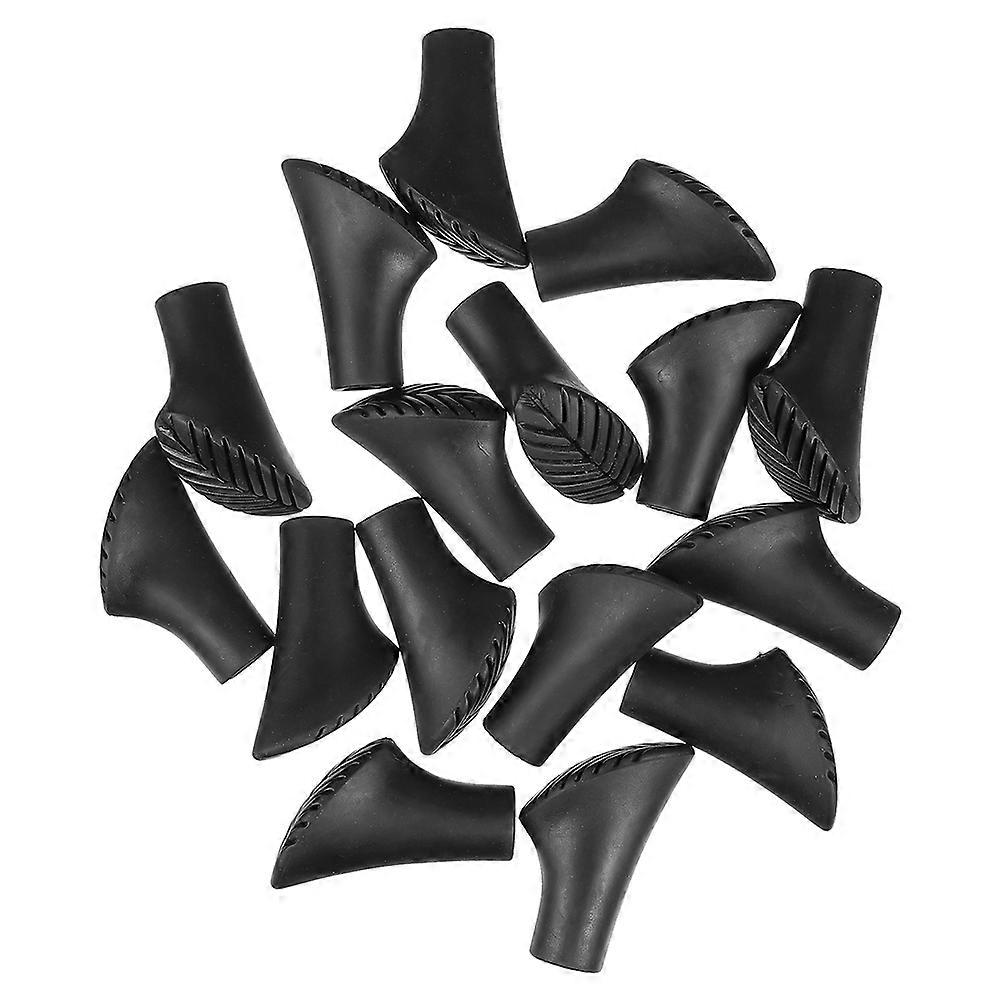 20pcs Nonskid Walking Pole Tips Durable Plastic Cane Foot Protectors for Enhanced Grip, Shock Absorption, and Energy Efficiency in Trekking and Hiking
