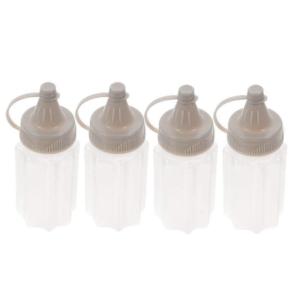 Mini Condiment Bottles Small Ketchup Bottles Salad Dressing Bottles Sauce Dispenser Containers 30ml Leak-Proof 4Pcs