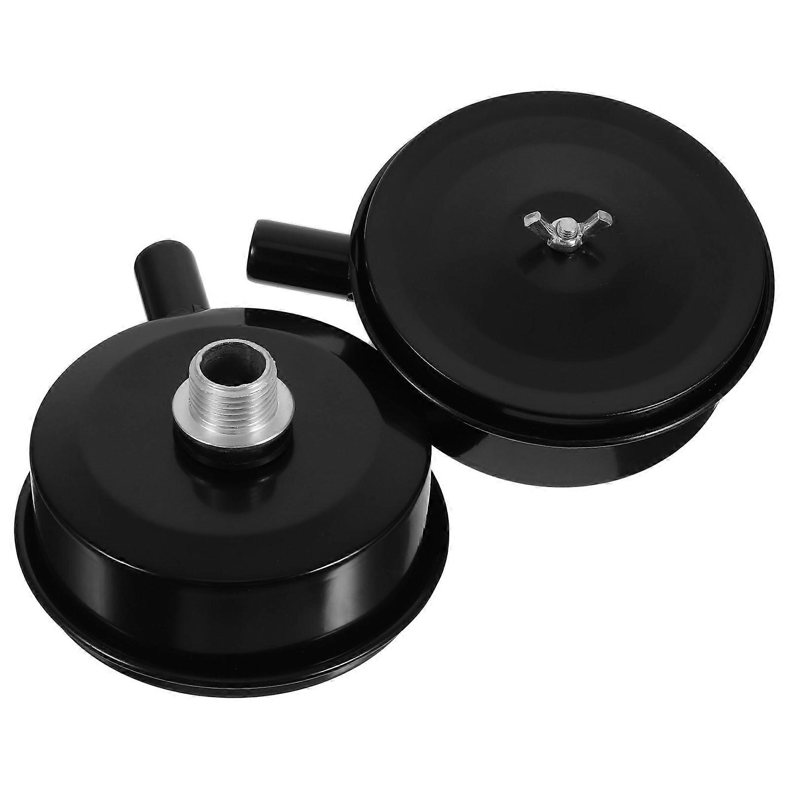 Air Pneumatic Mufflers Silencer Air Compressor Filter Noise Reduction Optimized Airflow 13.00X10.00X6.50cm 2Set