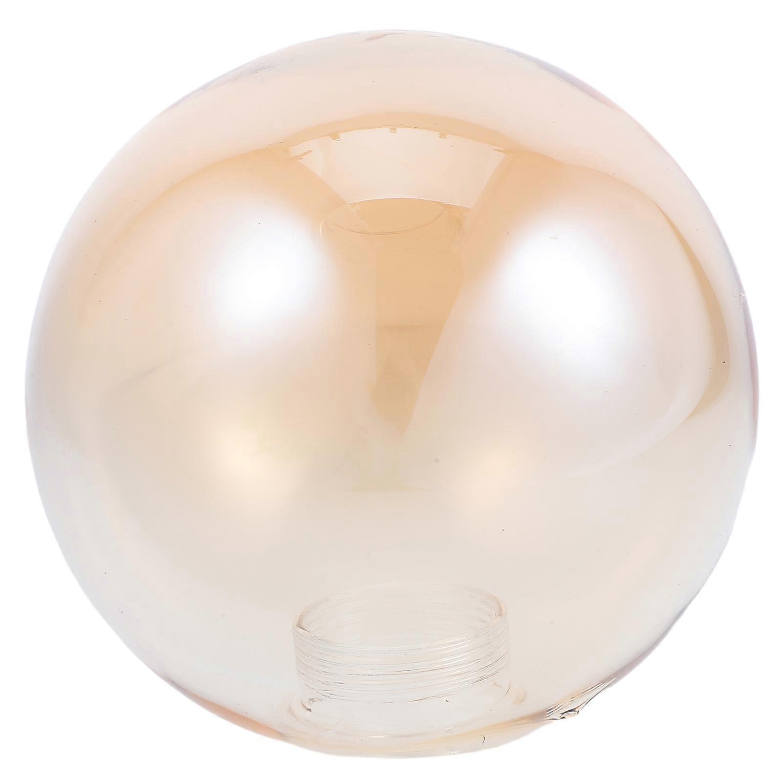 Clear Glass Globe Lamp Shade, Round Light Bulb Cover with 42mm Screw Neck for Ceiling and Pendant Lighting Fixtures
