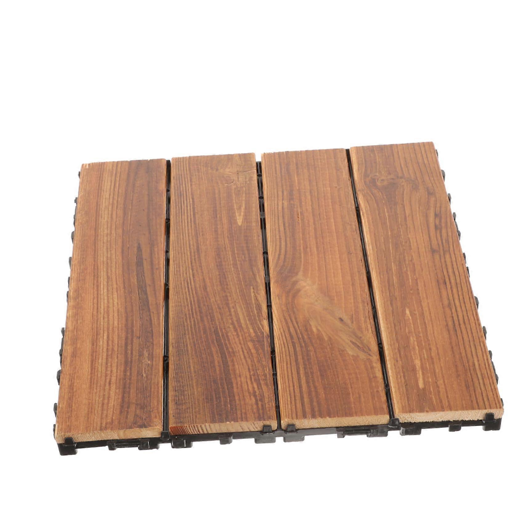 Outdoor Wooden Carpet Interlocking Patio Tiles Easy to Install Home Decoration Ref: 4811