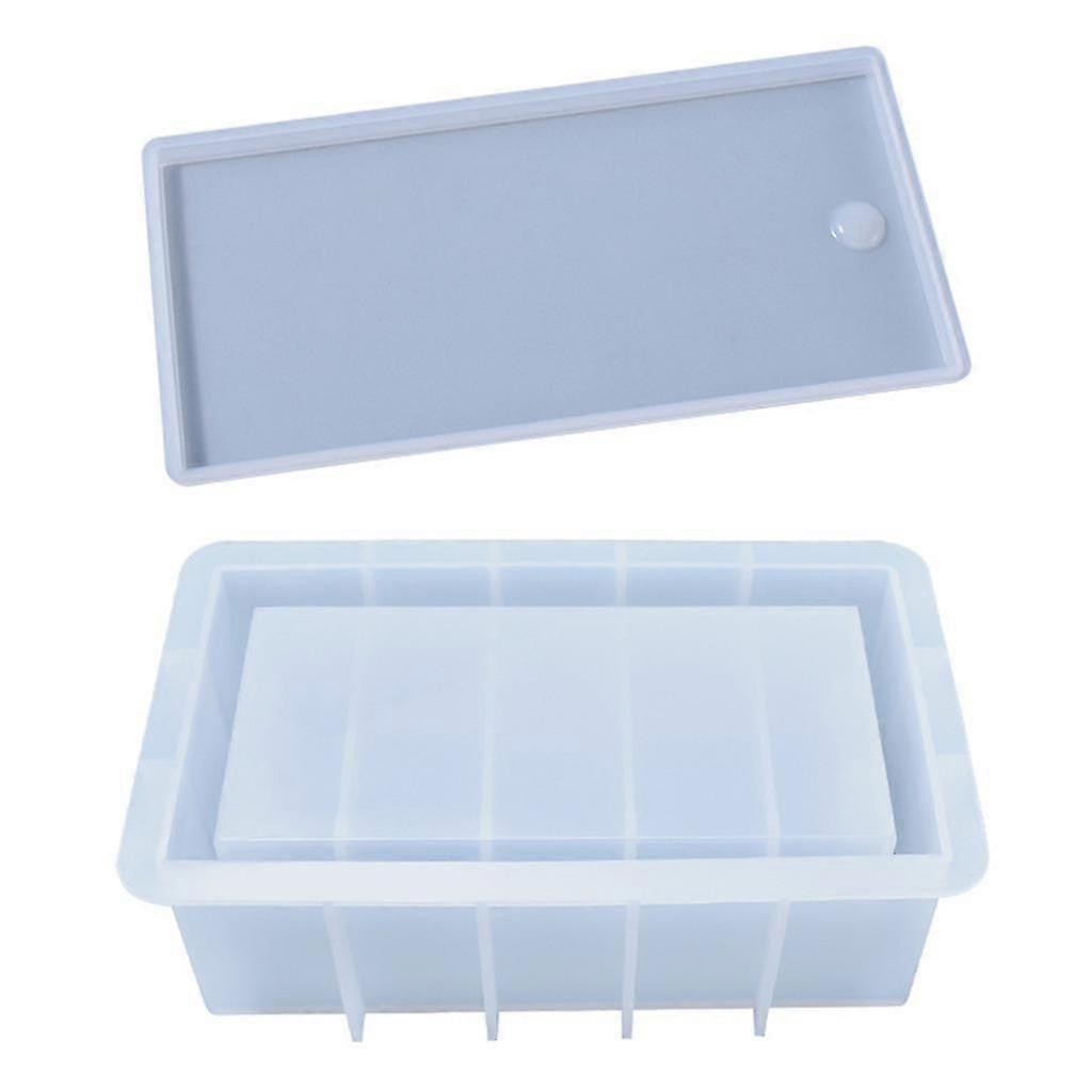 Dominoes Box with Lid Silicone Mold Chess Tissues Napkin Storage for Case Resin