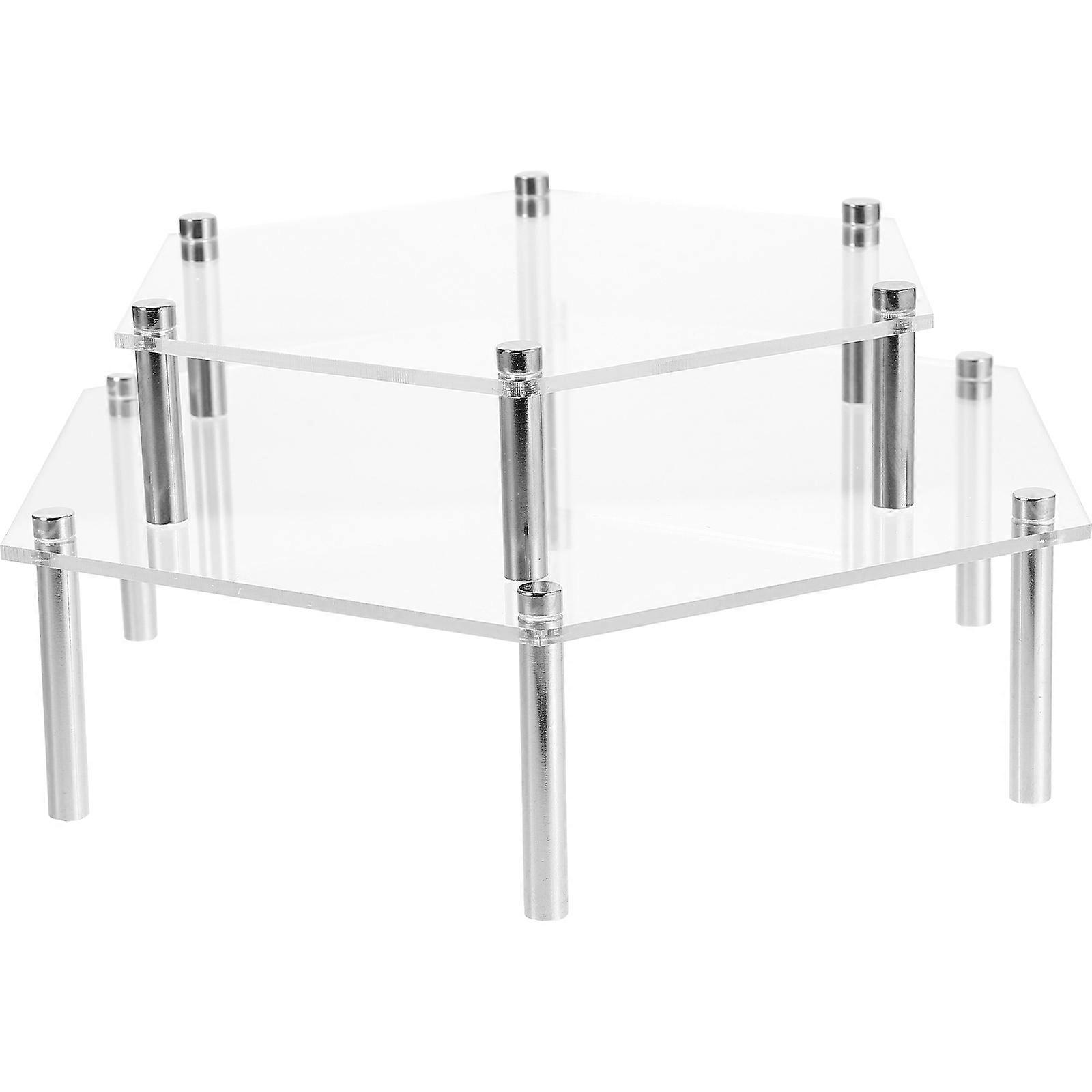 Cake Plate Stand Clear Display Stand for Cakes and 3D Models 20x17.3x5cm Acrylic 1Set