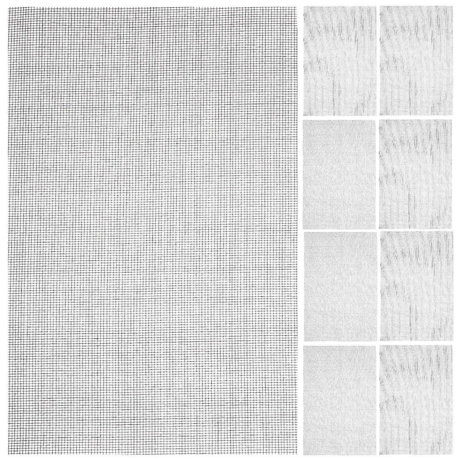 Flowerpot Bottom Hole Mat Grid Rectangle Flower Pot Mesh Mat Breathable Net Bottom Grid Mats 30x20cm Prevent Soil Leakage 25Pcs