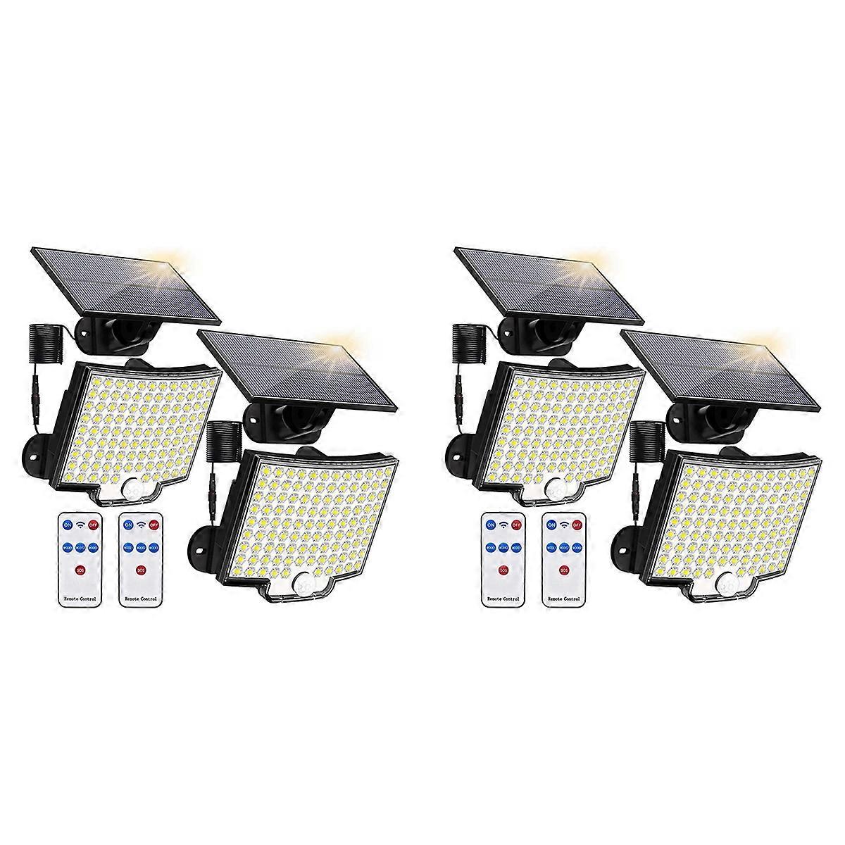 2 Set Solar Outdoor Lamp Motion Sensor IP65 with 106 LED for Outside