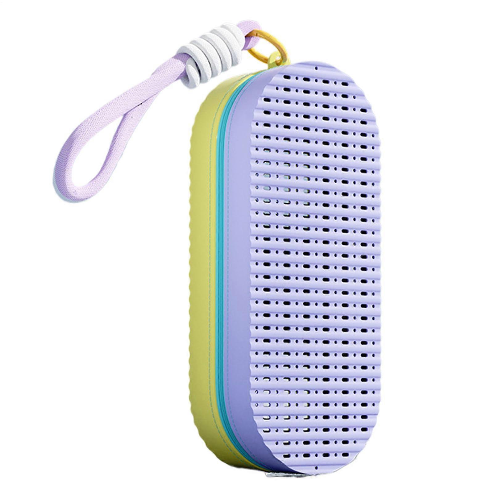 Swimming Goggles Case, Silicone Protective Case with Lanyard, Purple