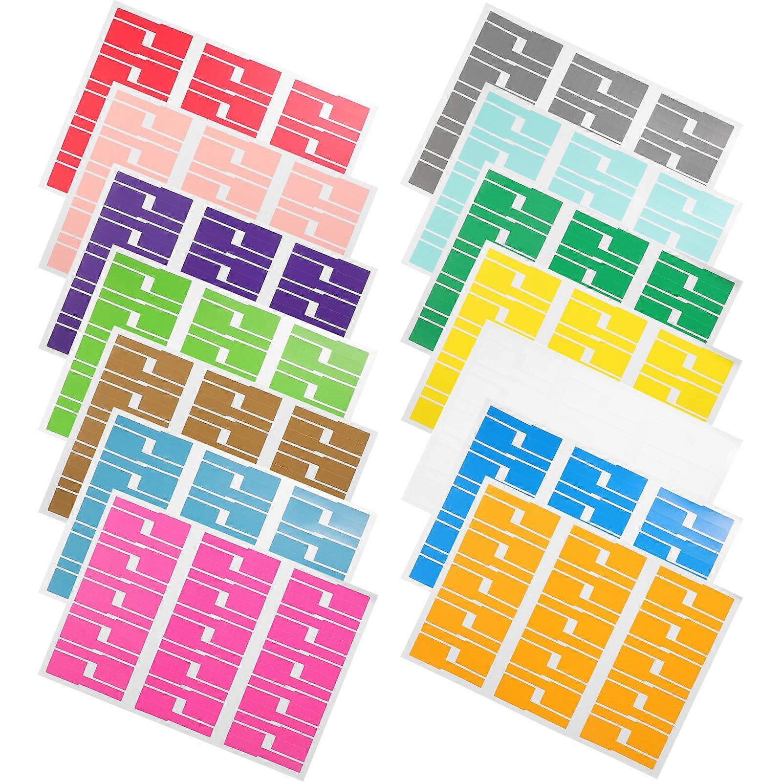 ملصقات ملصقات الكابلات علامات الحبل تحديد إدارة الكابلات ألوان متنوعة مقاس A4 مقاوم للماء مقاوم للدموع 14 ورقة