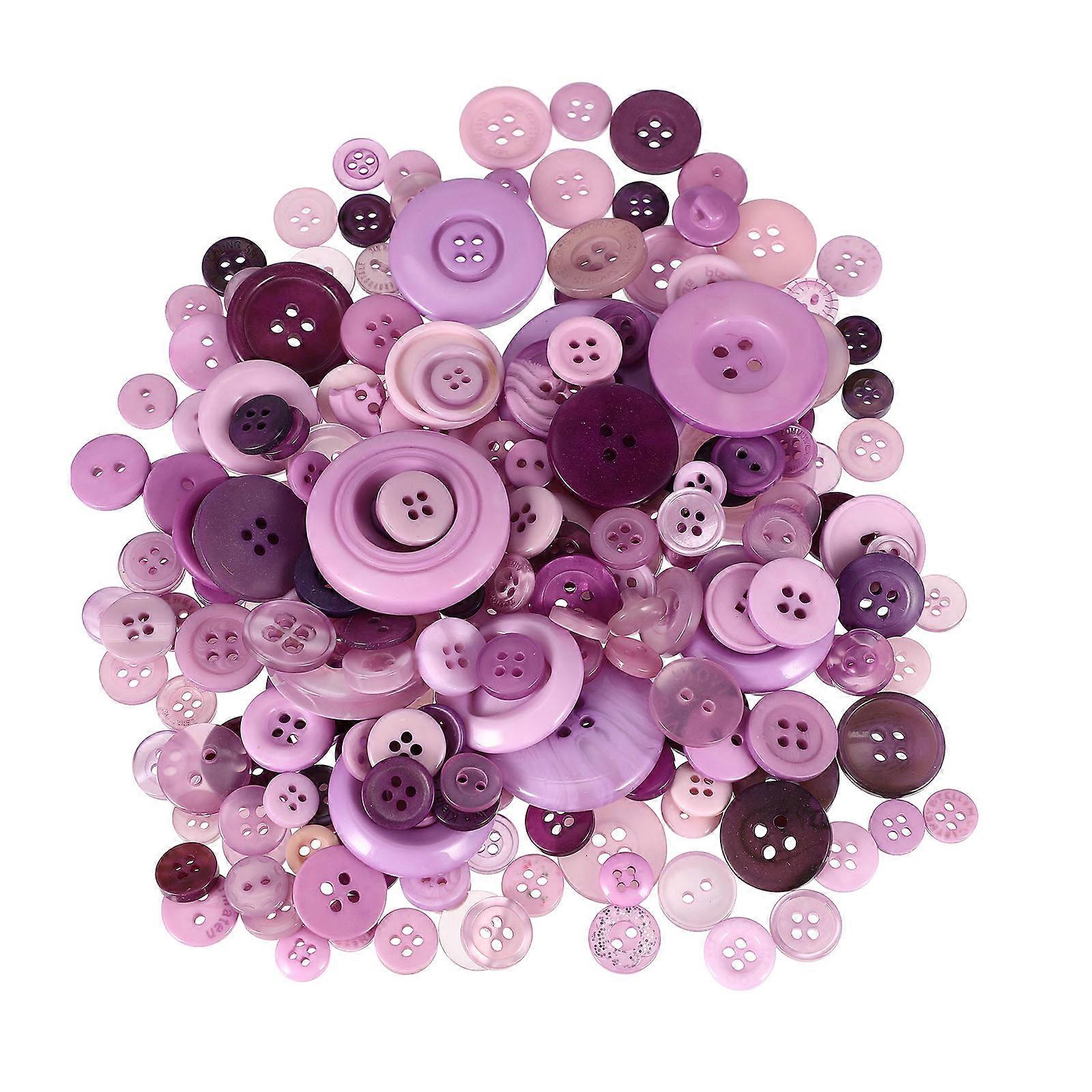 Buttons For Diy Colorful Clothing Ornaments Craft Making Wedding Party Purple 0.3X3X3CM 1Set