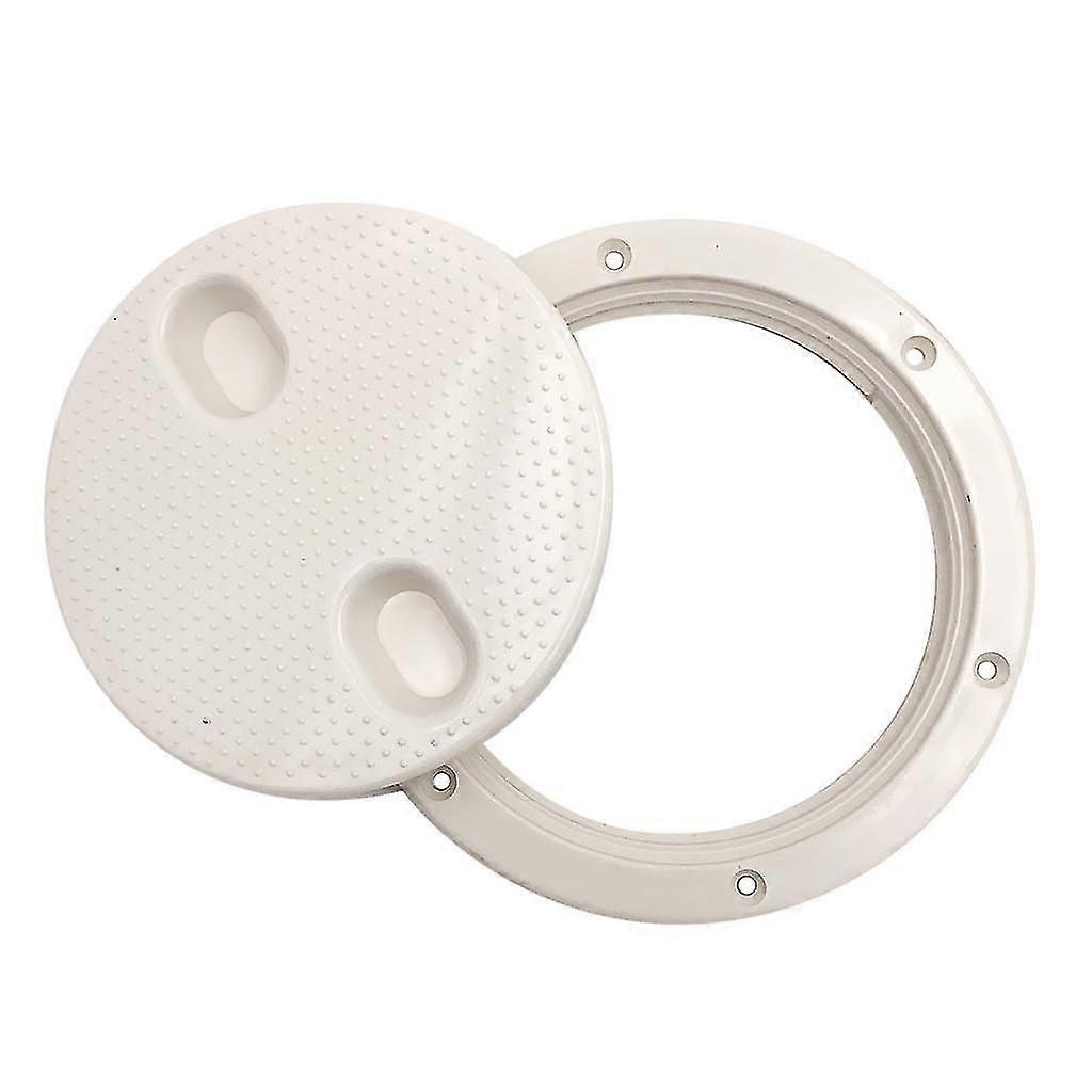 Marine Boat Yacht RV 6 inch Access Hatch Cover Screw Out Deck Plate White