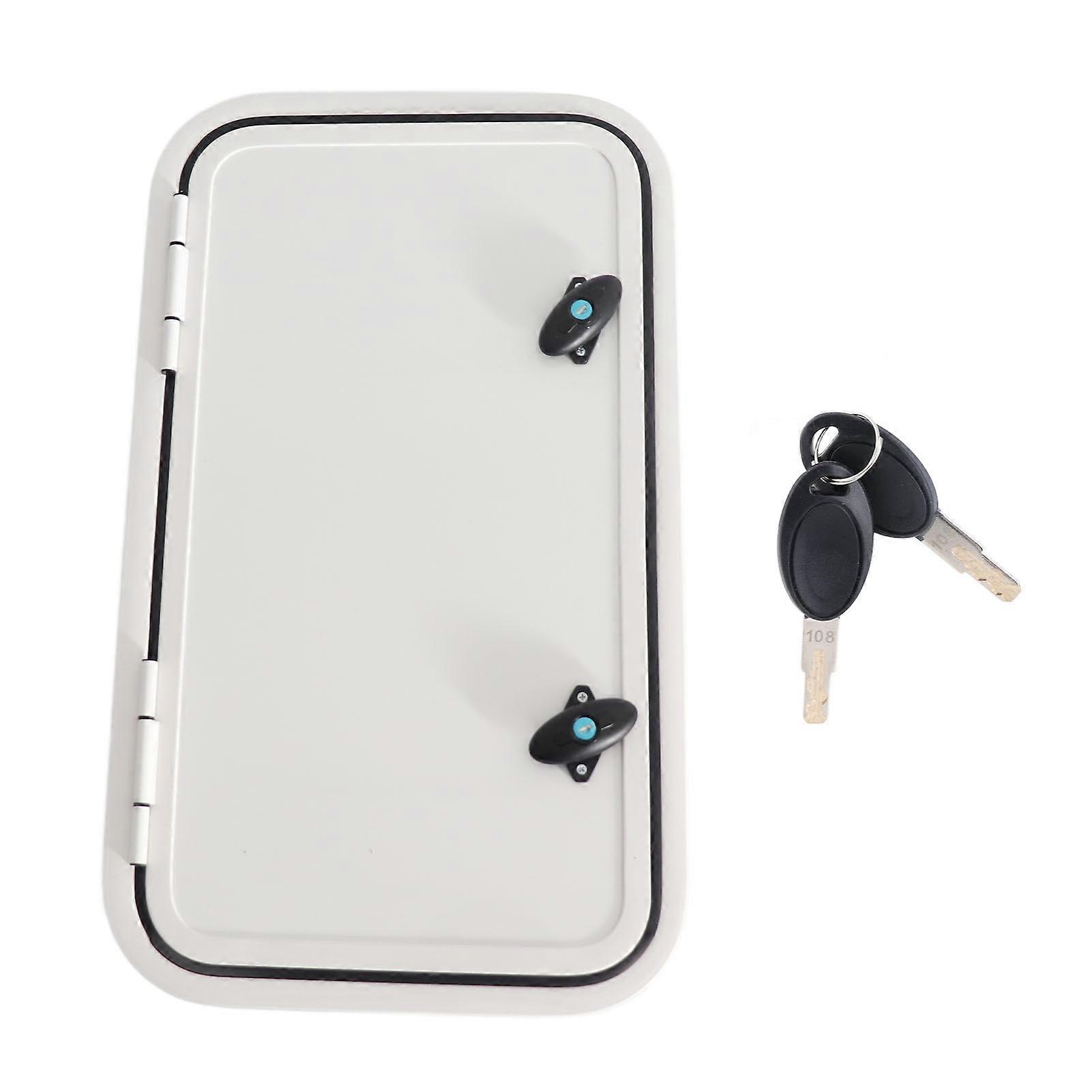 700 x 400 mm Rounded Marine Access Hatch for Boat Deck, Camper Van Storage Compartment