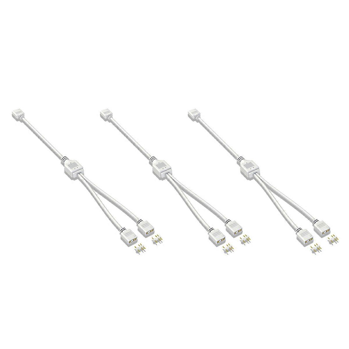 5V 3-Pin Extension Cable for Computer 1 Point 2 Hub Splitter, White