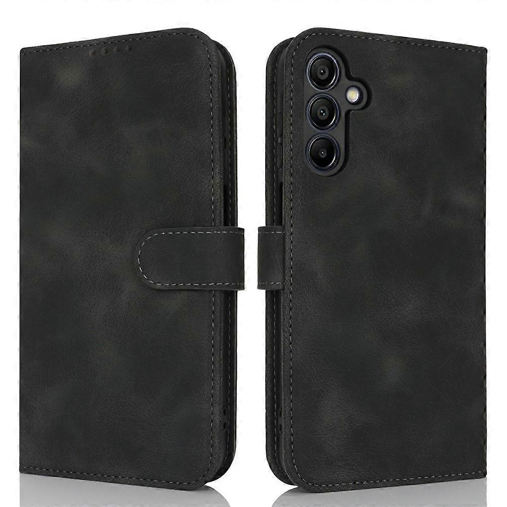 Compatible For Samsung Galaxy A15 5G Wallet Case Double Folded Edge Skin Touch PU Leather Flip Phone Cover