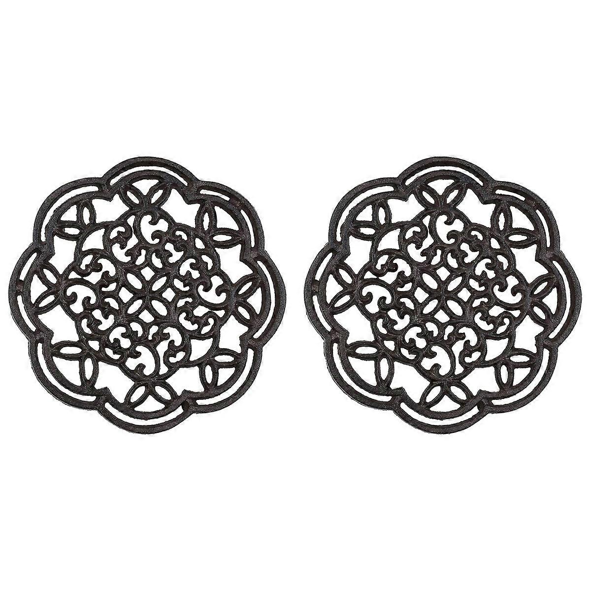 Round Cast Iron Heat-Insulation Trivet for Kitchen Dining Table Decor