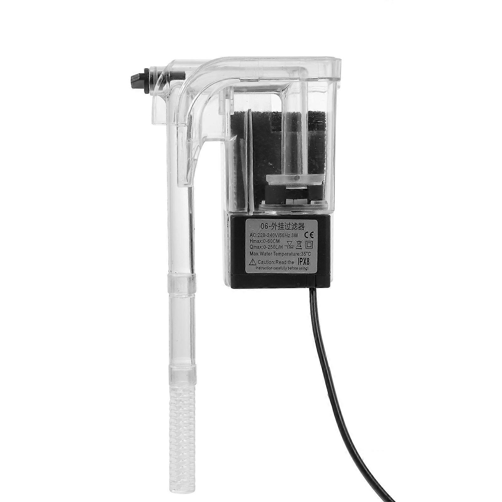 Fish Tank Filtration Pump Filter Oxygenation Aquarium Accessories Compact Plastic 10.50X8.20X8.00CM Adjustable Flow 1 Set