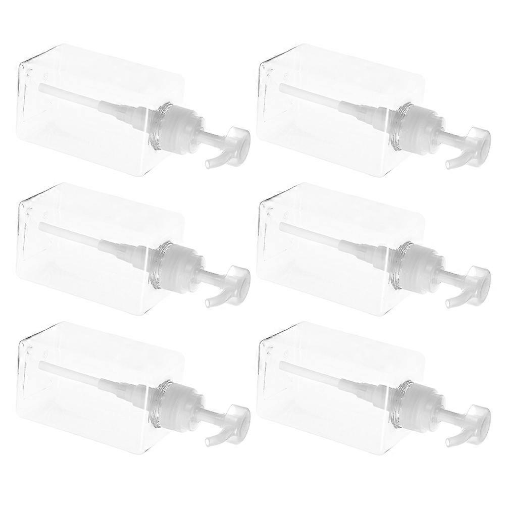 Lotion Dispenser with Pump Clear Empty Refillable Container Office 6Pcs