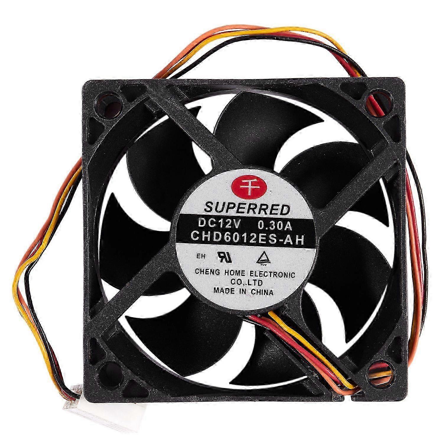 DC 12V 0.3A 60mm 4 Pin Connecter PC Computer Case Fan CHD6012ES-AH