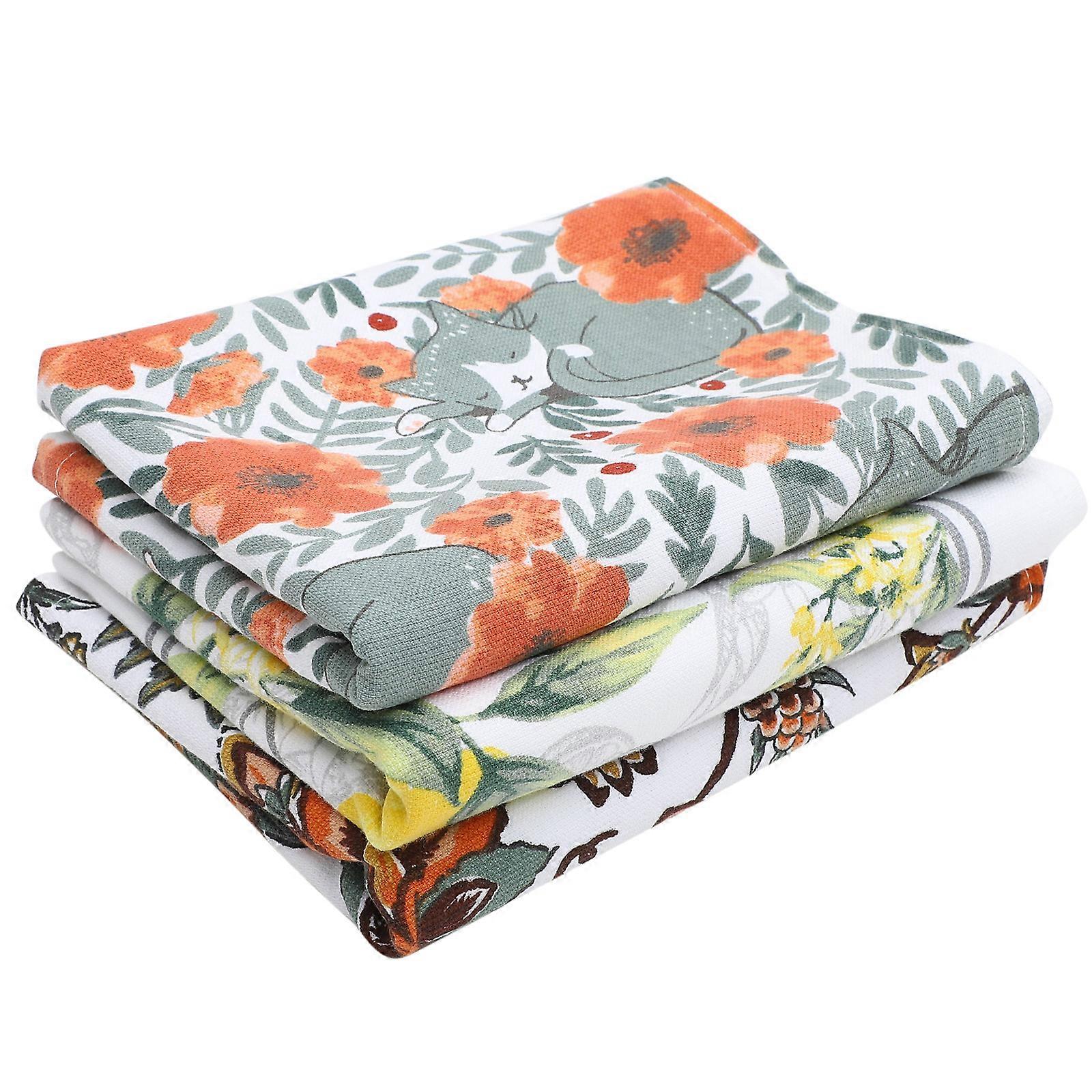 Supple Tea Towel Multi Functional Hand Towel For Kitchen Quick Drying 3Pcs