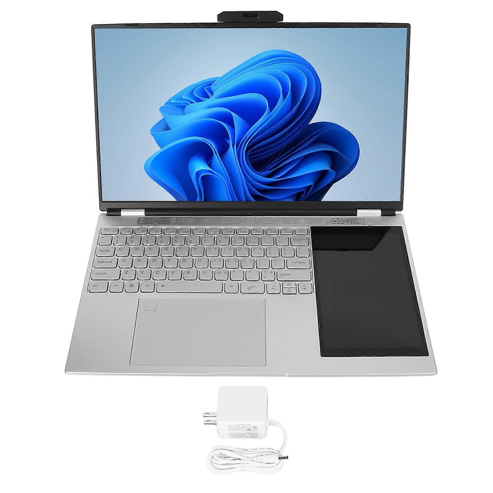15.6in Double Screen Laptop Windows 11 Up to 3.4GHz Touchscreen Backlight Keyboard