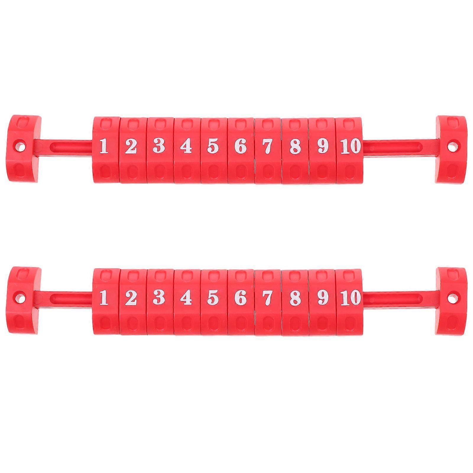 Table Football Scorekeepers Game Supply Red 4x26cm Score Tracking Boat-shaped 2Pcs