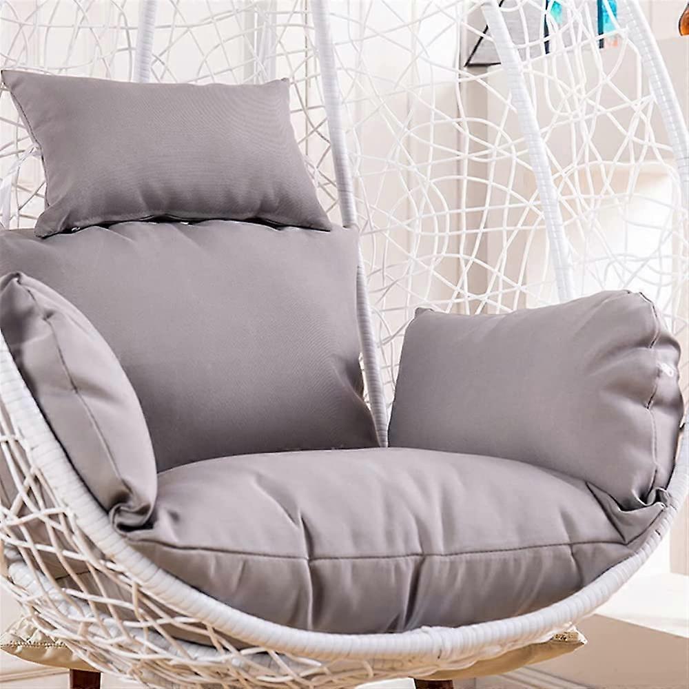 Wicker Rattan Hanging Chair Cushion Cover Replacement Garden Chair Cover Sun Resistant Thick Washable No Padding Blue Grey Gray