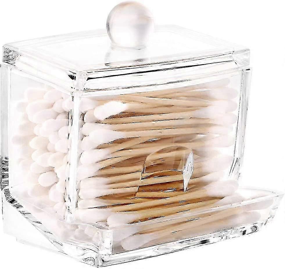Clear Makeup Organizer Cotton Bud Holder Container for Use with Certain Brands