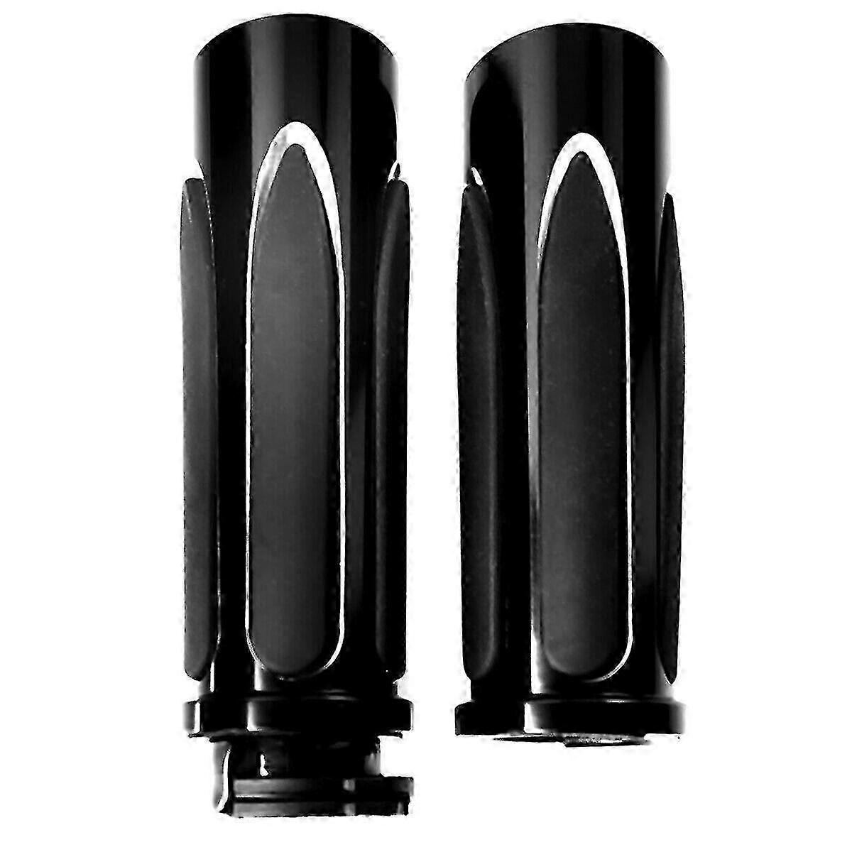 Black Handlebar 1 inch Hand Grips for Touring Road Street Glide Softail-Compatible