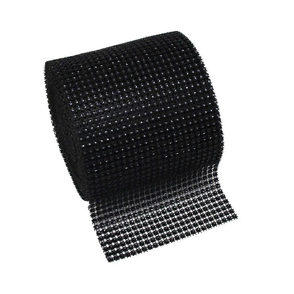 Sparkling Rhinestone Diamond Ribbon Mesh Roll for Wedding Cakes Birthday Party Decor Baby Shower Events and Arts and Crafts Projects 1 Yard x 4.7" (Bl