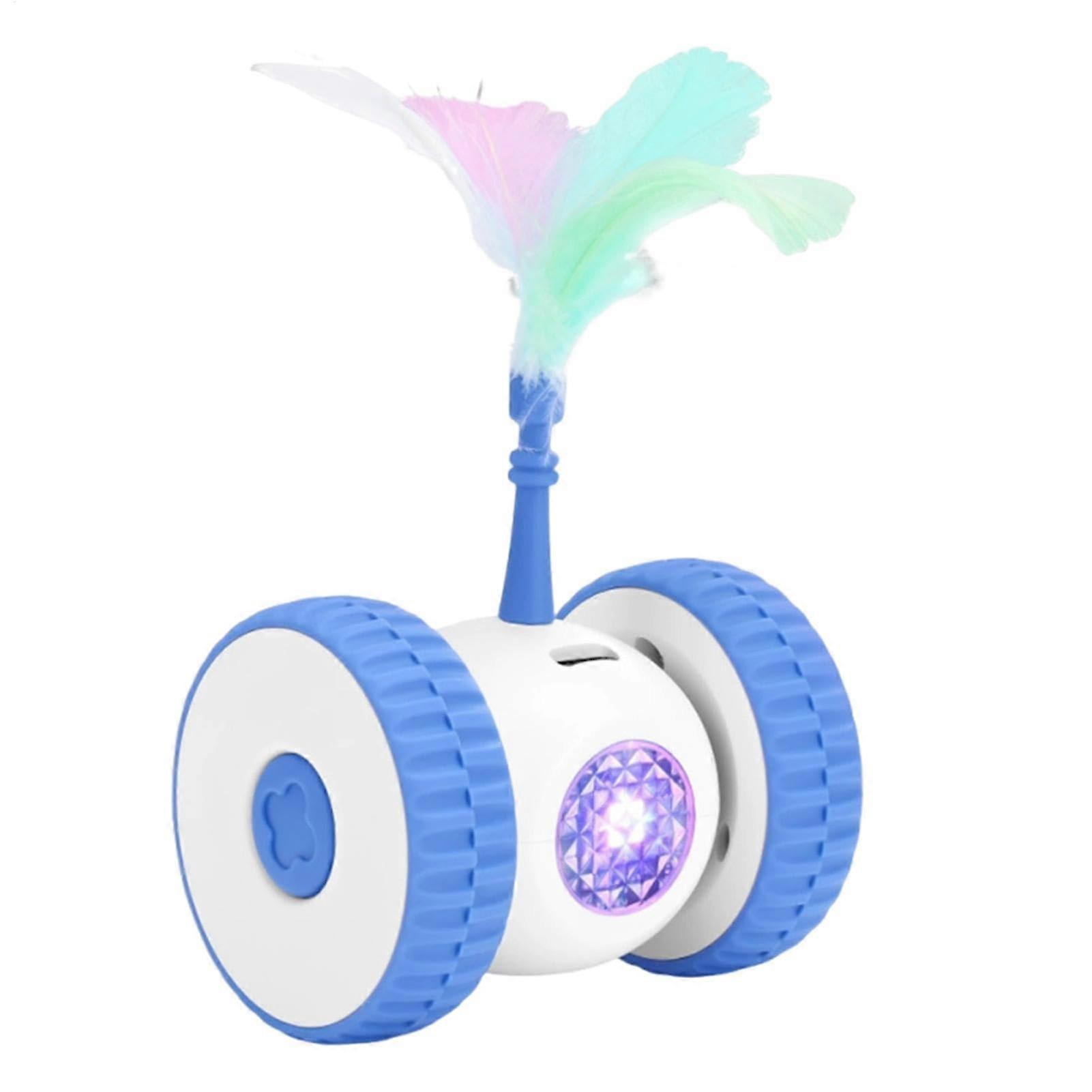 Electric Cat Toy Intelligent Interactive Pet Toy with Lighting Feathers