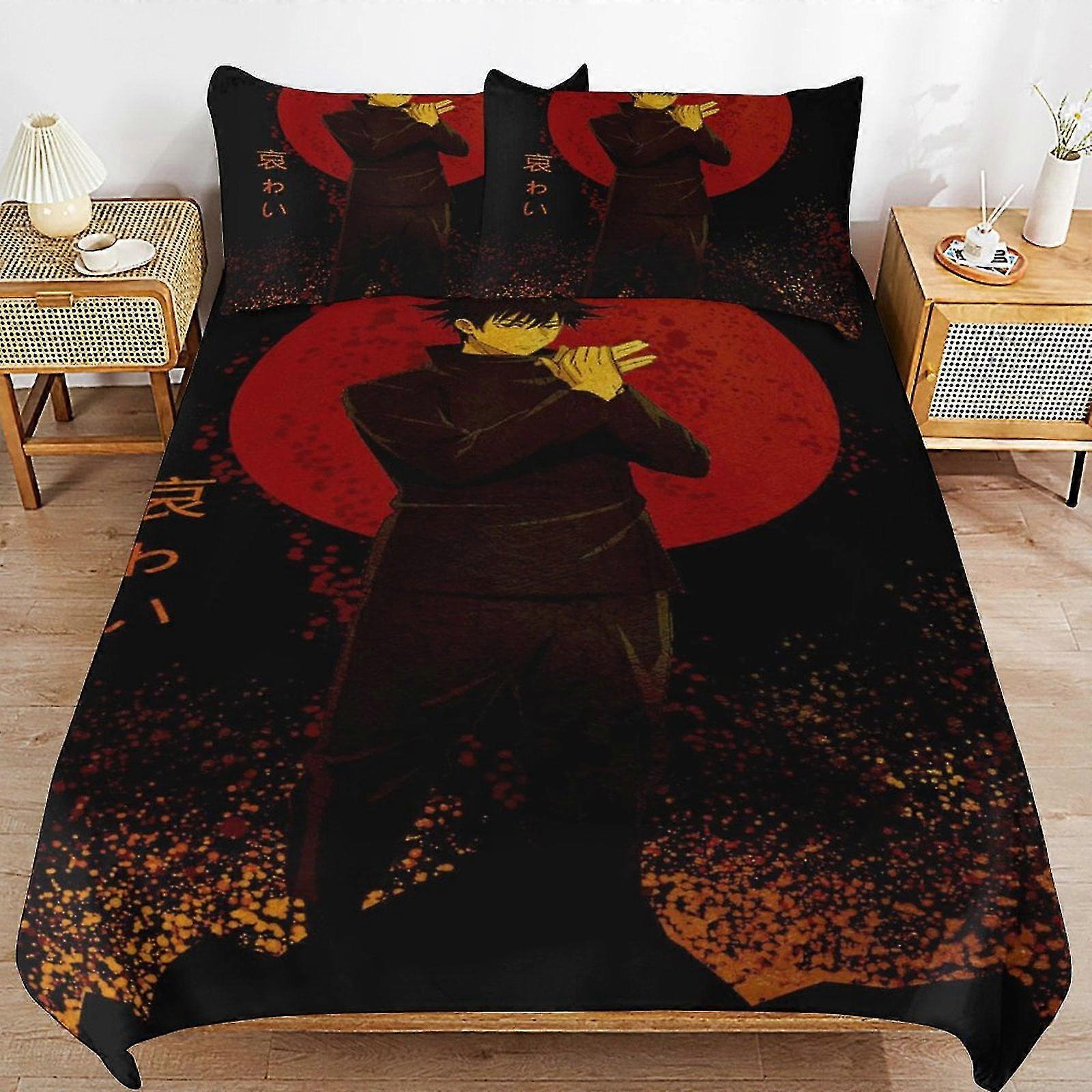 Lightweight 3 Piece Comforter Set with 3D Printed Duvet Cover and Pillow Shams, Suitable for Kids