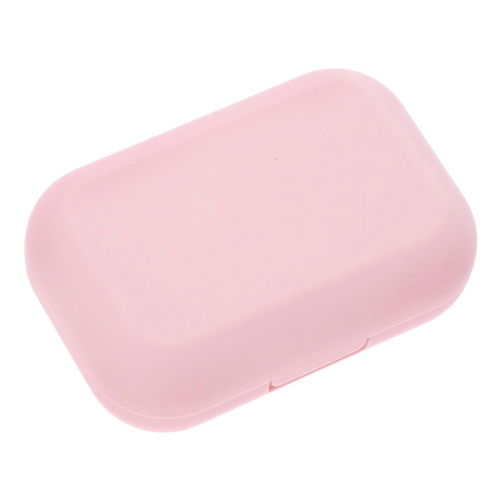 Lens Case with Mirror Portable Dirt Protection Storage Rectangular Simple Design 1Set