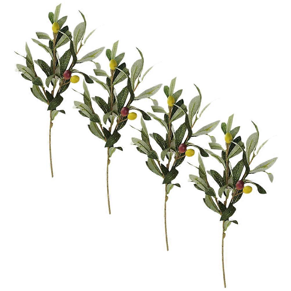 Simulation Olive Branches For Table Balcony Decorative Artificial Plants Event Planners 36.00X15.00X10.00CM 4Pcs