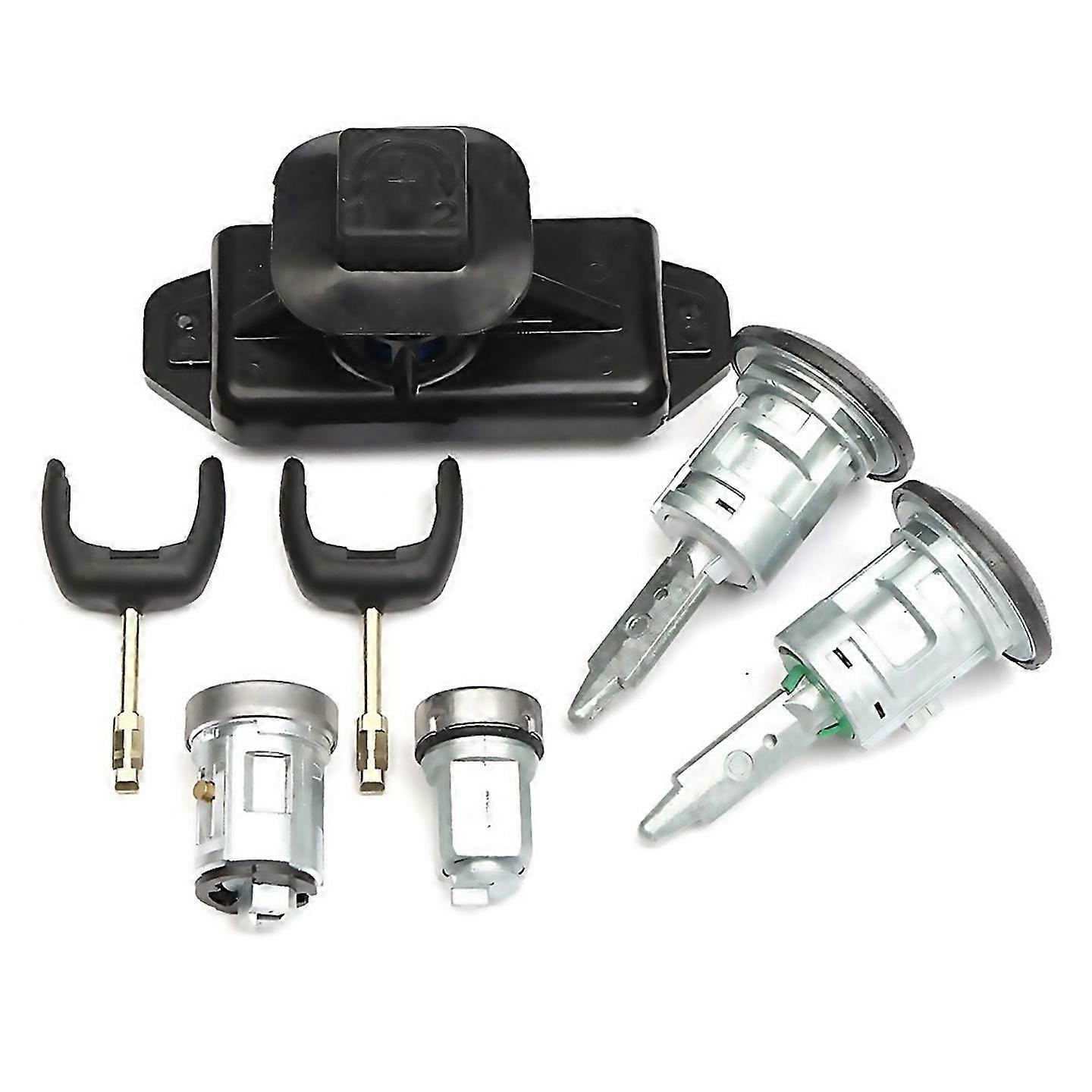 For Complete Lock Set Door Lock Ignition Lock Cylinder Set Compatible For Ford